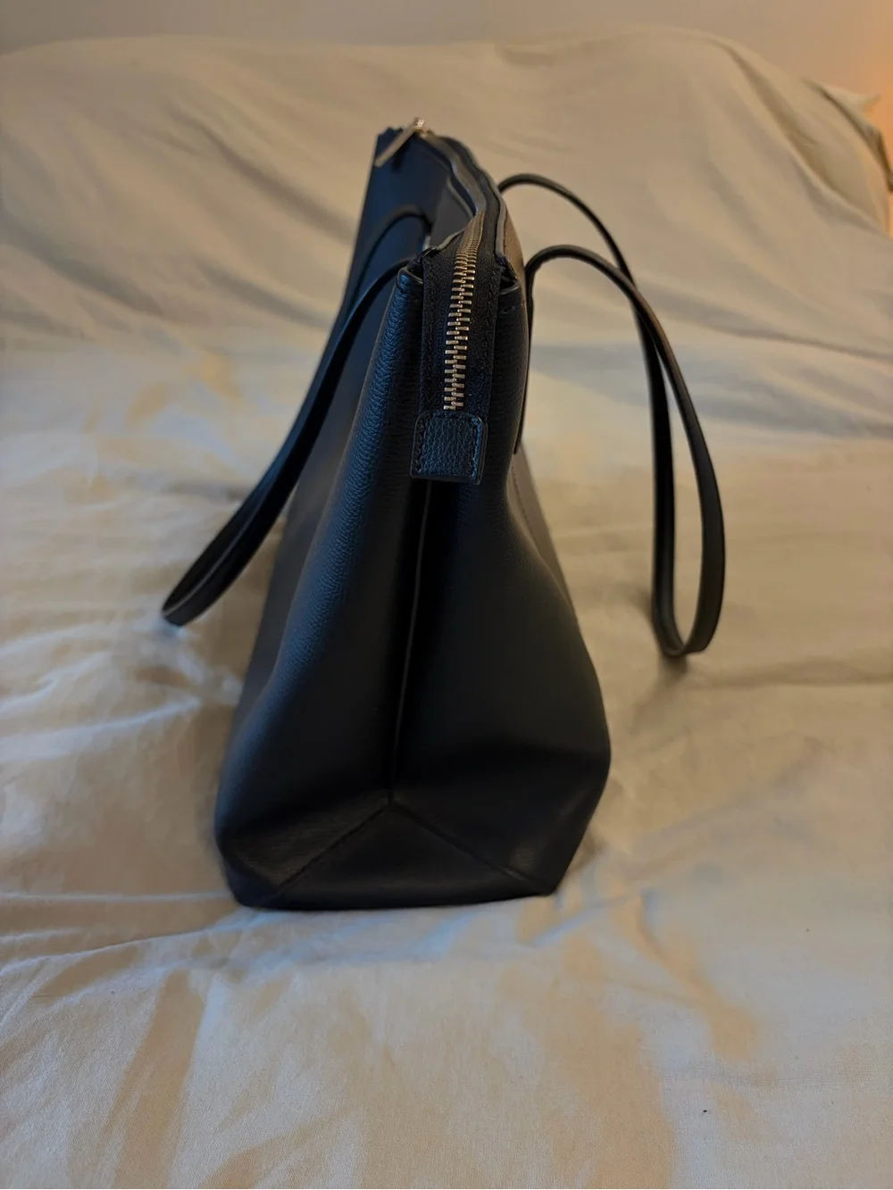 Kate Spade All Day black leather zip tote work bag, similar to Gwen and Dana bag